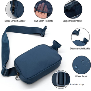 Sac de poitrine unisexe en polyester imperméable personnalisable pour sports de plein air, décontracté, course, ceinture réglable, sac banane - Product Image 3