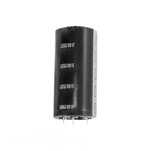 ตัวเก็บประจุแบบ Through Hole CAP ALUM 820UF 20% 450V SNAP TH 820 uF E91F451VND821MAA0U จากผู้ผลิต - Product Image 1