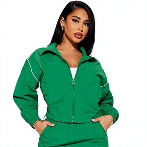 Ensemble jupe et veste décontracté pour femme, le plus populaire, personnalisé avec logo OEM, imprimé, doux, respirant, écologique, style streetwear à carreaux, avec crop top - Product Image 1