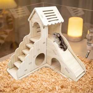 Toboggan modulaire <span class=keywords><strong>en</strong></span> <span class=keywords><strong>bois</strong></span> pour petits animaux (hamster) - Écologique, montage facile, toboggan amusant pour salon - Product Image 6