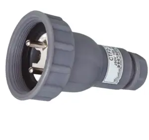 CTF2-1 Marine Grey Standard 2-round pin Watertight Grounding Plug