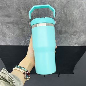 Neon Colors Children's Sublimation 20oz Sports 30oz Water <b>Bottle</b> Kids Tumbler with Spill-Proof Lid Top Handle - Product Image 4