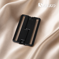 SANKO Boucle de bikini noire à emboîtement, finition mate, en plastique, avec fente pour sangle, pour maillot de bain et mode plage