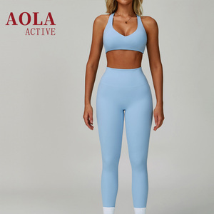 Women Sportswear Suit Fitness Clothing Yoga Set for Gym Sports Workout Bra High Waist Yoga Legging 2 Piece Gym Fitness Set