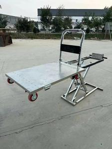 Yeni 150KG ağır elektrikli kargo Powered palet taşıyıcı DC Motor hidrolik asansör makaslı Platform masa kapalı/açık kullanım - Product Image 5