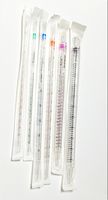 Consommables de laboratoire, pipettes sérologiques stériles jetables en polystyrène GPPS 1 ml, 2 ml, 5 ml, 10 ml, 15 ml, 25 ml, 50 ml
