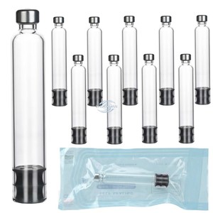 Complete Set Disposable 3ml Clear Sterile Glass Cartridge, Rubber Stopper, Individually <b>Wrapped</b> - Product Image 1