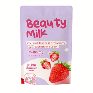 高品質天然穀物インスタントミルクコラーゲンオリジナルパウダー　ストロベリースキン　保湿美白ブライトニング　満腹感 - Product Image 2