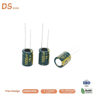Condensateur électrolytique en aluminium 1000uF 16V, à montage traversant, radial 10x13mm, OEM personnalisé, faible ESR pour carte de circuit d'adaptateur secteur