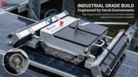 Robot de nettoyage autonome de panneaux solaires MR-T1, deux brosses à rouleaux, buse pour économiser l'eau, efficacité de nettoyage de 1500 heures/heure, batterie 10Ah