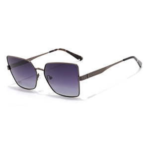 Gafas de sol rectangulares con montura completa, montura dorada, lentes marrones, protección UV400, protección solar unisex para adultos - Product Image 6