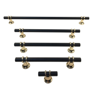 Modern Minimalist T-shaped <strong>Door</strong> Handle for Cabinets American <strong>Black</strong> Gold Wardrobe Handle for Drawers Dressers Bedrooms Warehouses - Product Image 1
