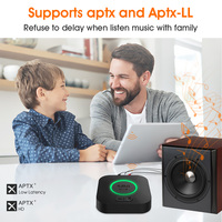 Receptor de Música Bluetooth 1Mii Más Vendido con Sonido Envolvente 3D AptX LL/HD Bluetooth 5.1 Receptor Estéreo RCA para Audio en Casa