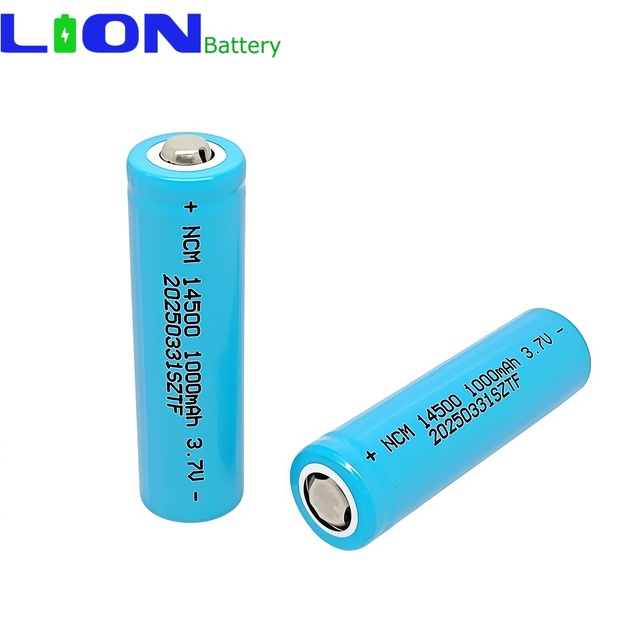 LN Rechargeable High Capacity 3.7V 1000mAh 14500 AA Lithium Ion Battery Packs ROHS Certified 500 Cycles for Lighting Fixtures