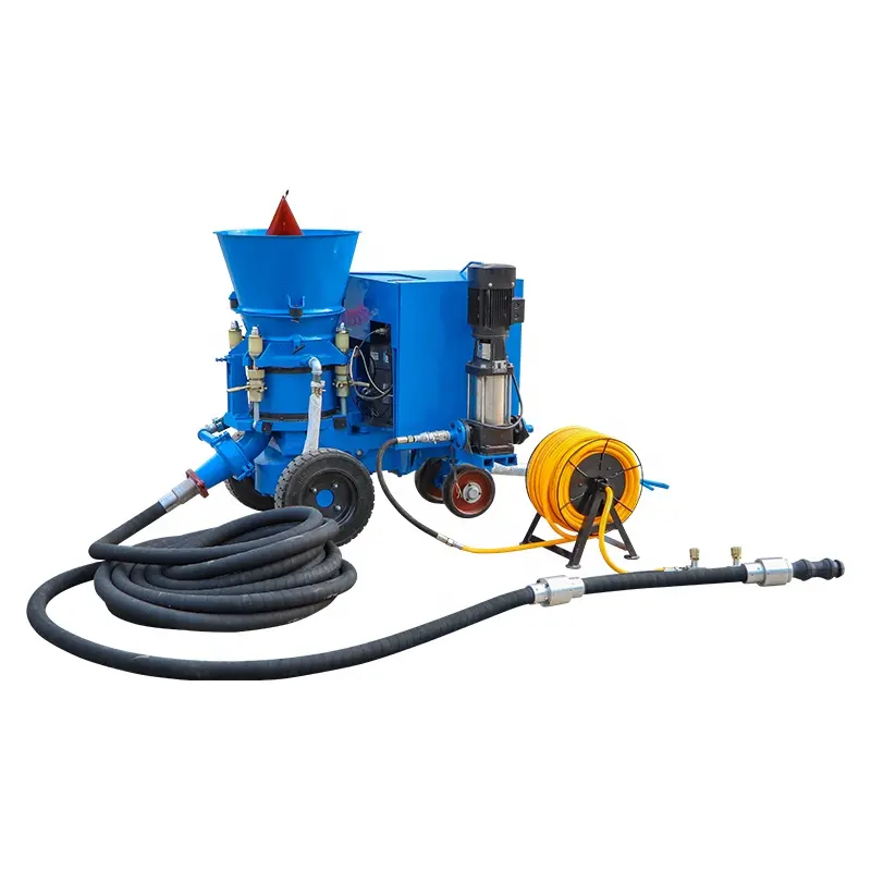 Output Adjustable portable electric Pneumatic refractory shotcrete machine with lightweight nozzle for Vietnam