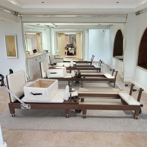 Vente en Gros de Pilates Reformer Pliant Haut de Gamme Appareil de <span class=keywords><strong>Fitness</strong></span> Gym Noyer en Bois Pliable Pilates Reformer pour Studio - Product Image 1