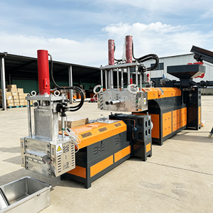 Plastic Single Screw PVC Waste Two Step Reprocessing Equipment Vacuum Degassing Pre-Melting Unit Supplier Maker Factory TPE - Product Image 3