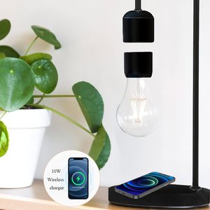 Lámpara de Escritorio Moderna e Innovadora de Cristal con Cargador Inalámbrico, Levitación Magnética, Control Táctil, Bombilla LED Flotante para Dormitorios - Product Image 4