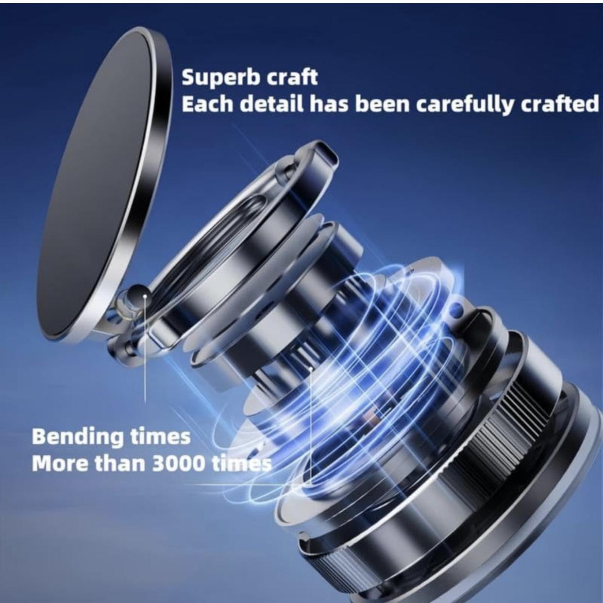 High-Quality Adjustable Phone Holder with Strong Suction Cup - Universal Car, Mirror Gym Magnetic Mo