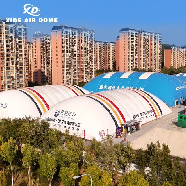 Large PVDF Inflatable High Quality Modern Hall Indoor Sports Stadium Membrane Structure Football Air Dome Tent Easy Installation