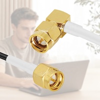 Câble coaxial RF flexible de bonne qualité RG086 RG141 RG402 à faible perte, connecteur SMA mâle à SMA mâle à angle droit pour la communication