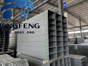 รางเคเบิล HONGFENG แบบทึบ สูง 100 มม. ผลิตจากเหล็กกล้าคาร์บอนชุบสังกะสีสำเร็จรูป สำหรับวางสายเคเบิล - Product Image 1