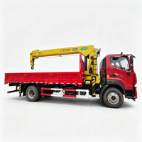 Vente directe d'usine, grue montée sur camion de 8 tonnes, hydraulique, télescopique, haute capacité de charge, couleur et configuration personnalisables