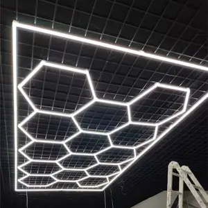 Customizable Honeycomb 15 Grid Led Garage Ceiling Lights 2.43cm*4.84cm For Hexagon Led Light Detail Lamp