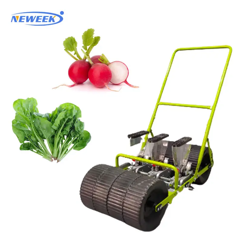 NEWEEK harga pabrik manual portabel 3 baris bawang wortel mesin penabur benih sayuran