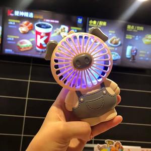 Mini USB ricarica estate camera dei bambini ventilatore luce da tavolo cartone animato simpatico animale Scooter ricarica piccolo ventilatore - Product Image 1
