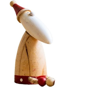 Accesorios de diseño de escena de alce y muñeco de nieve de madera al por mayor de fábrica de decoraciones de escritorio de Navidad Retro Vintage - Product Image 5