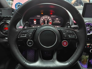 Volante de Fibra de Carbono Forjado con Pantalla LED y Cuero Genuino para Audi R8 <span class=keywords><strong>TT</strong></span> <span class=keywords><strong>Roadster</strong></span> RS TTS <span class=keywords><strong>MK2</strong></span> 8j 2008 a 2013 - Product Image 1