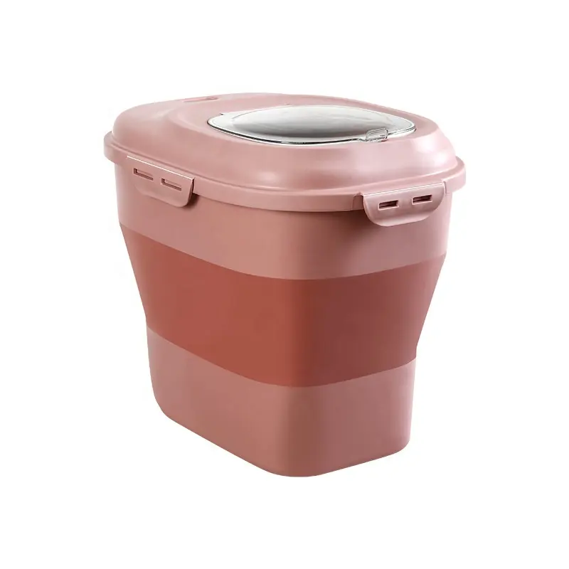 Madou pieghevole ermetico contenitore contenitore per alimenti per animali domestici da 20 a 50 libbre scatola di immagazzinaggio in plastica con rotella per uso bagno