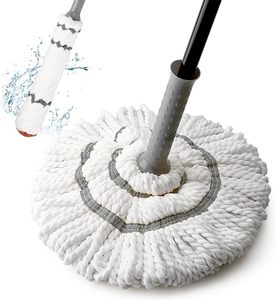 Mopa de algodón giratoria de fácil uso para el hogar, sin necesidad de usar las manos, para limpiar el suelo - Product Image 1