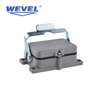 Connecteur robuste avec insert et boîtier en aluminium, prise industrielle rectangulaire étanche IP65, modèles à broches complets
