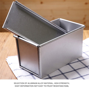 Mini conjunto rectangular de hojalata para hornear, sartenes antiadherentes con tapa, perfecto para Pan y carne - Product Image 2