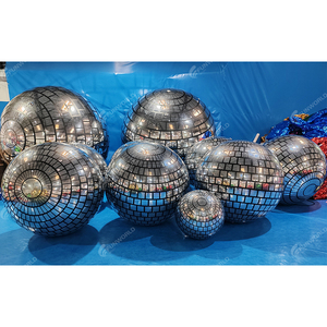 Bola de discoteca inflable Decoración Bolas de espejo <span class=keywords><strong>Disco</strong></span> colgante para decoraciones de fiesta Boda Hogar - Product Image 2