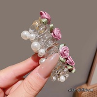 Nouveaux accessoires de mode pour cheveux : élastiques en spirale en plastique, attaches en cordon téléphonique, cordes à cheveux fleuries pour queue de cheval, coiffes