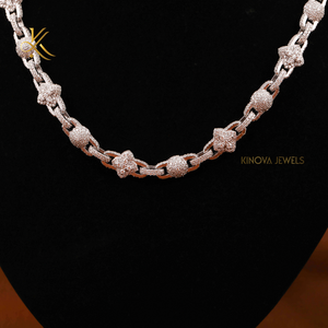 Elegante Cadena de Cuello Estilo Hip Hop con Diamantes de Moissanita que Ofrecen un Brillo Intenso para un Estilo Urbano Distintivo - Product Image 2