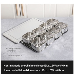 Ensemble de 6 <span class=keywords><strong>à</strong></span> 8 bocaux <span class=keywords><strong>à</strong></span> épices en acier inoxydable, boîte <span class=keywords><strong>à</strong></span> masala, récipient <span class=keywords><strong>à</strong></span> épices, support <span class=keywords><strong>à</strong></span> épices - Product Image 6