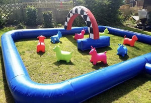 Giant <span class=keywords><strong>Inflatable</strong></span> Trò Chơi Thể Thao, <span class=keywords><strong>Inflatable</strong></span> Chạy Theo Dõi, <span class=keywords><strong>Inflatable</strong></span> Đua Theo Dõi Cho Karting - Product Image 4