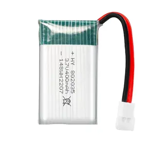 Các nhà máy trực tiếp cung cấp 802035 702035 3.7V 400mAh 25C lithium có thể sạc lại Polymer Pin cho syma x5 x5c mô hình máy bay