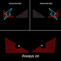 Nouvelles bandes lumineuses LED pour la lunette arrière de voiture Avalon, panneau lumineux, prise B, affichage sur le pare-brise, yeux de démon, lampes décoratives