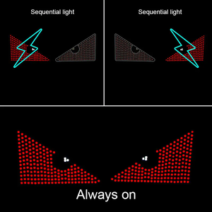 Nuevas Luces <span class=keywords><strong>LED</strong></span> para Ventana Trasera de Automóvil Avalon, Tiras de Luces, Panel de Luz, Conector B, Pantalla para Parabrisas de Automóvil, Ojos de Diablo, Lámparas Decorativas - Product Image 5