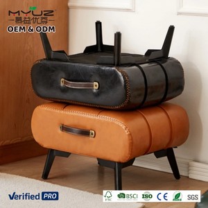 Modern Internet Celebrity Shoe Changing <strong>Stool</strong> Coffee <strong>Table</strong> <strong>with</strong> Soft Cushion for Home Entrance Living Room - Product Image 4