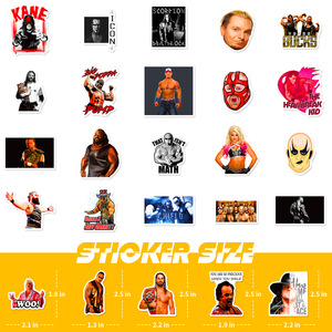 50 autocollants cool de lutteurs célèbres pour bouteilles, ordinateurs portables, vinyle, <span class=keywords><strong>WWE</strong></span> - Product Image 3