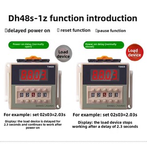 デジタルシリーズ遅延タイミングリレー小型サイズAC 380V 220V 110V DC 24V 12V AC/DC 24V-220Vベースシール付き自動使用 - Product Image 5