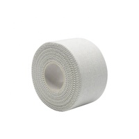 Bande adhésive sportive 100% coton à l'oxyde de zinc pour blessures, attelle rigide, bord uni, pour haltérophilie, entraînement et usage médical, 3,8 cm x 13,7 m