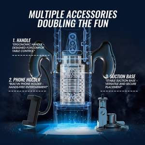 Pussy Pussy Stroker da uomo masturbatore machine stimolazione del pene a mani libere rotanti dispositivi di masturbazione maschile giocattoli sessuali - Product Image 4