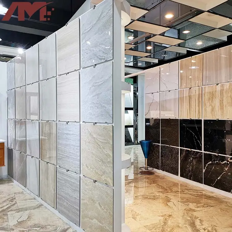 Bằng Đá Cẩm Thạch Trắng Nhìn Granite Kết Cấu Sứ Tráng Men Sàn Gạch